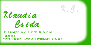 klaudia csida business card